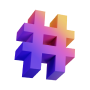 gradient hash icon