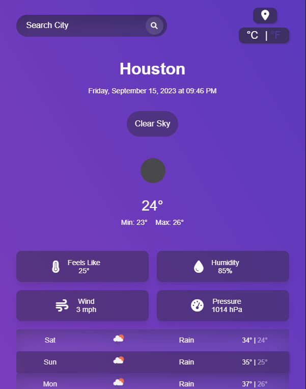 weatherapp project